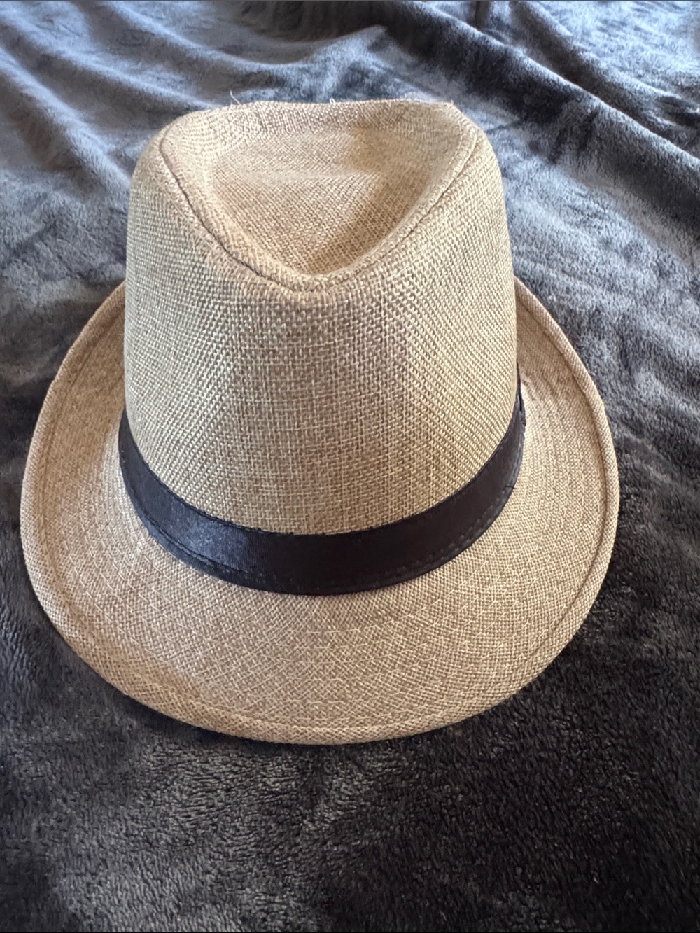 Classic Straw Fedora with Black Band